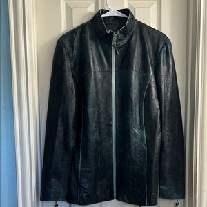 Lucien Piccard Black and Teal Leather